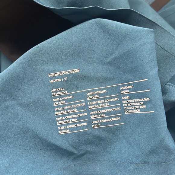 COPY - NWOT Ten Thousand Nautical Blue Interval Short (With Liner) 9" Size Medi… - Picture 5 of 5